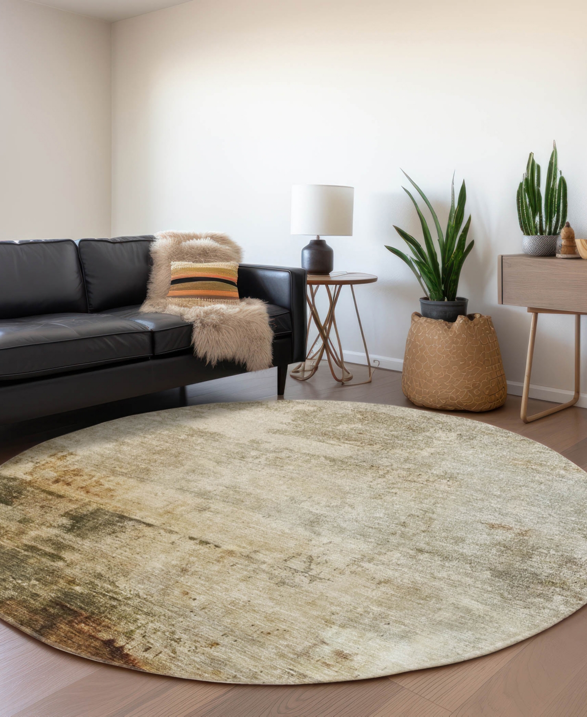 Dalyn Nouveau Nv1 8'x8' Round Area Rug In Neutral