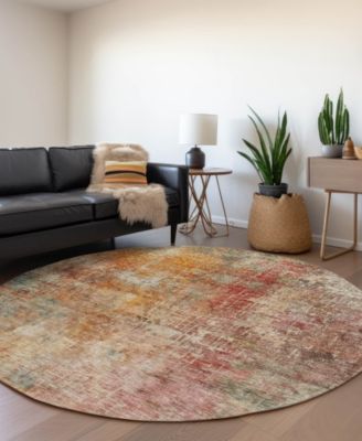 Nouveau Washable NV21 8'x8' Round Area Rug