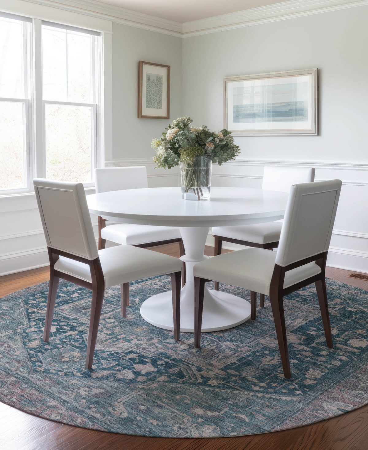 Dalyn Solace Sl14 8'x8' Round Area Rug In Blue