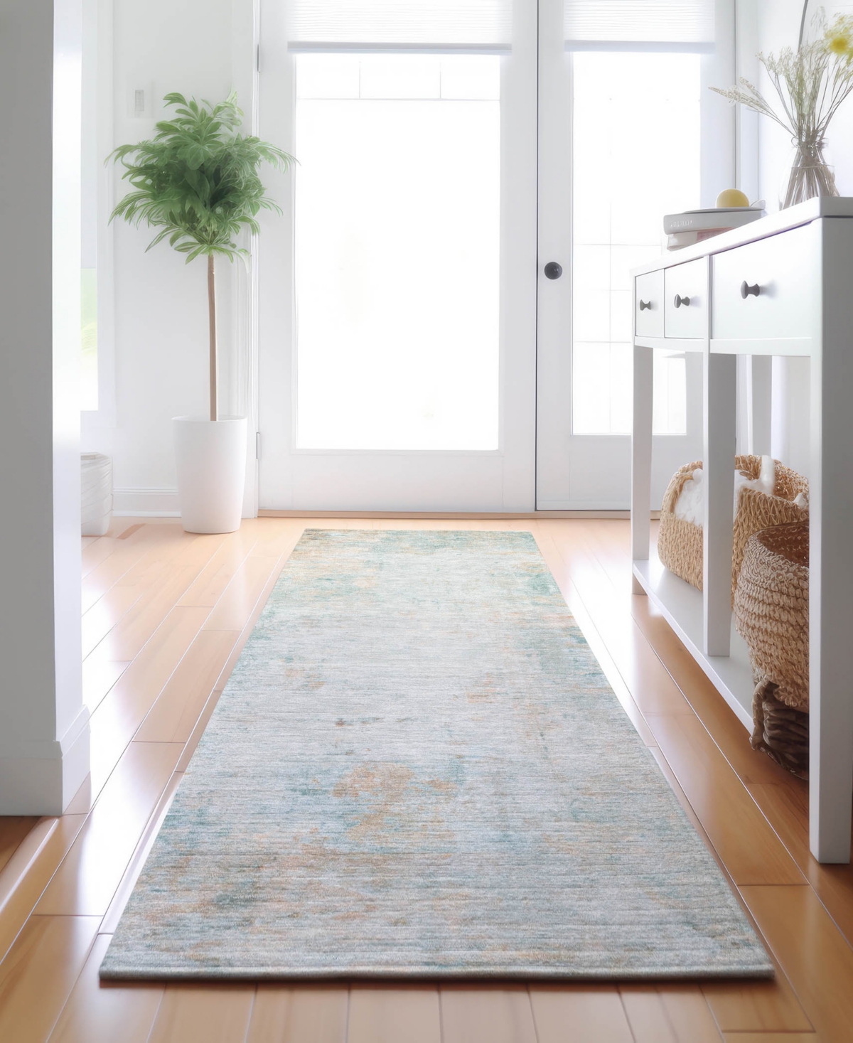 Dalyn Ravenna Rn1 2'3"x7'6" Runner Area Rug In Gray