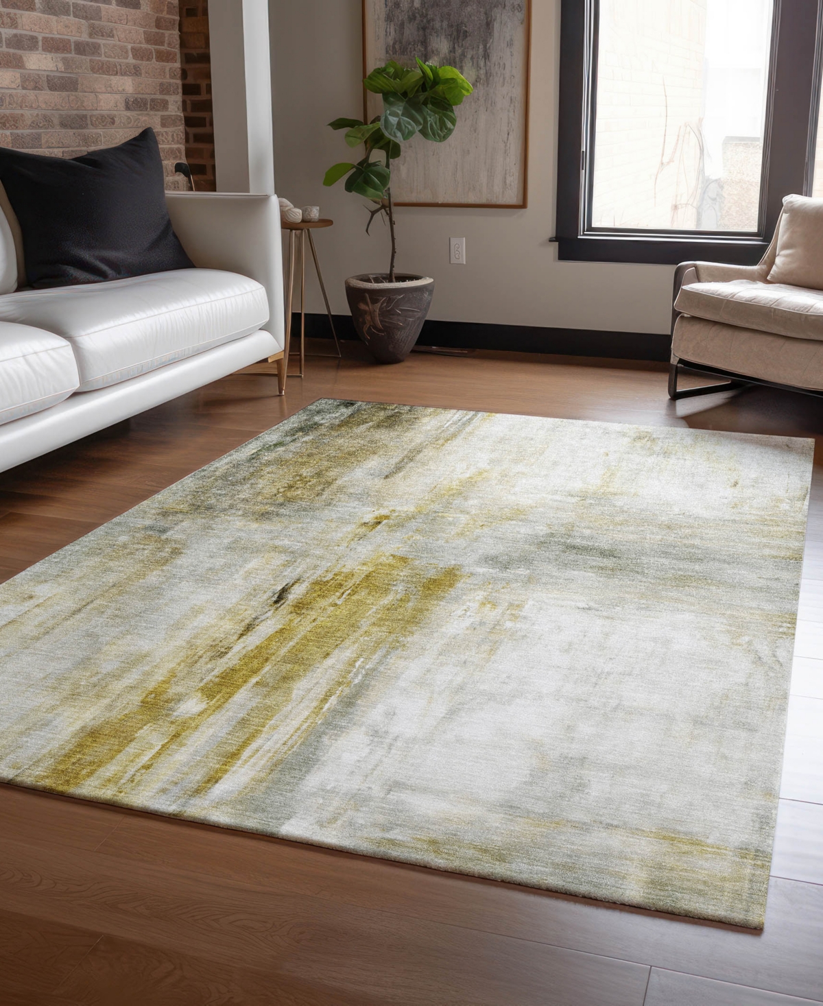 Dalyn Ravenna Rn2 3'x5' Area Rug In Gray