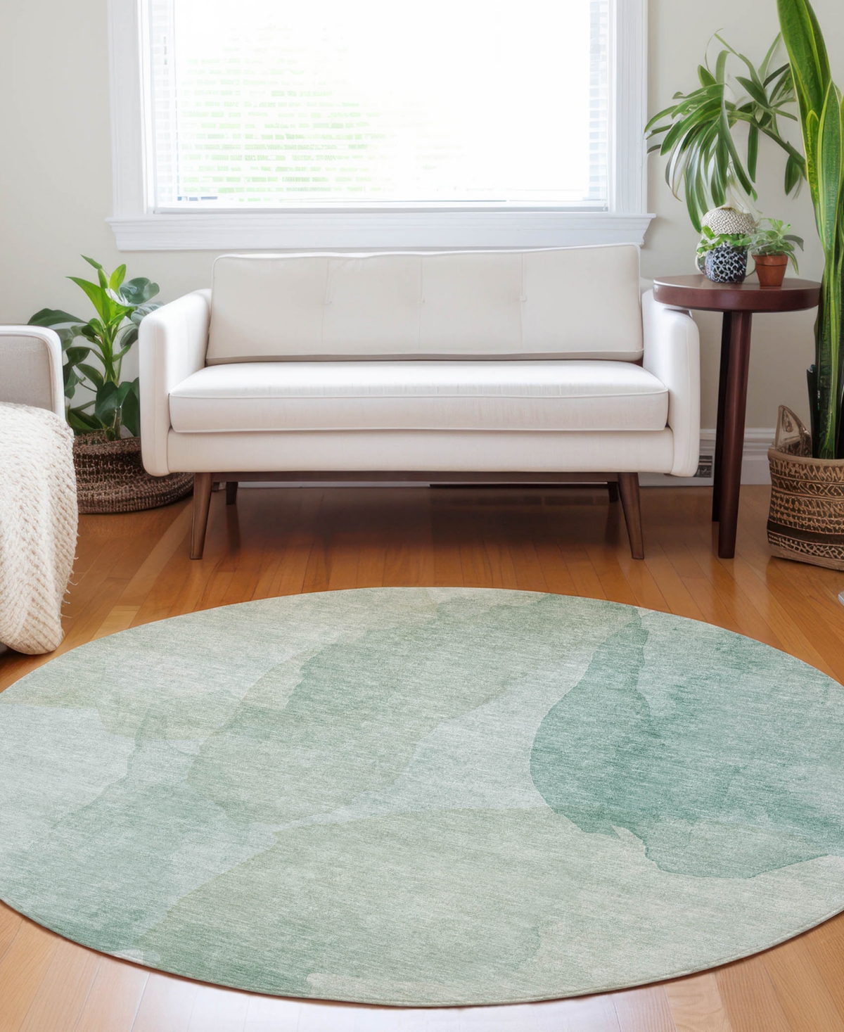 Dalyn Ravenna Rn12 8'x8' Round Area Rug In Blue