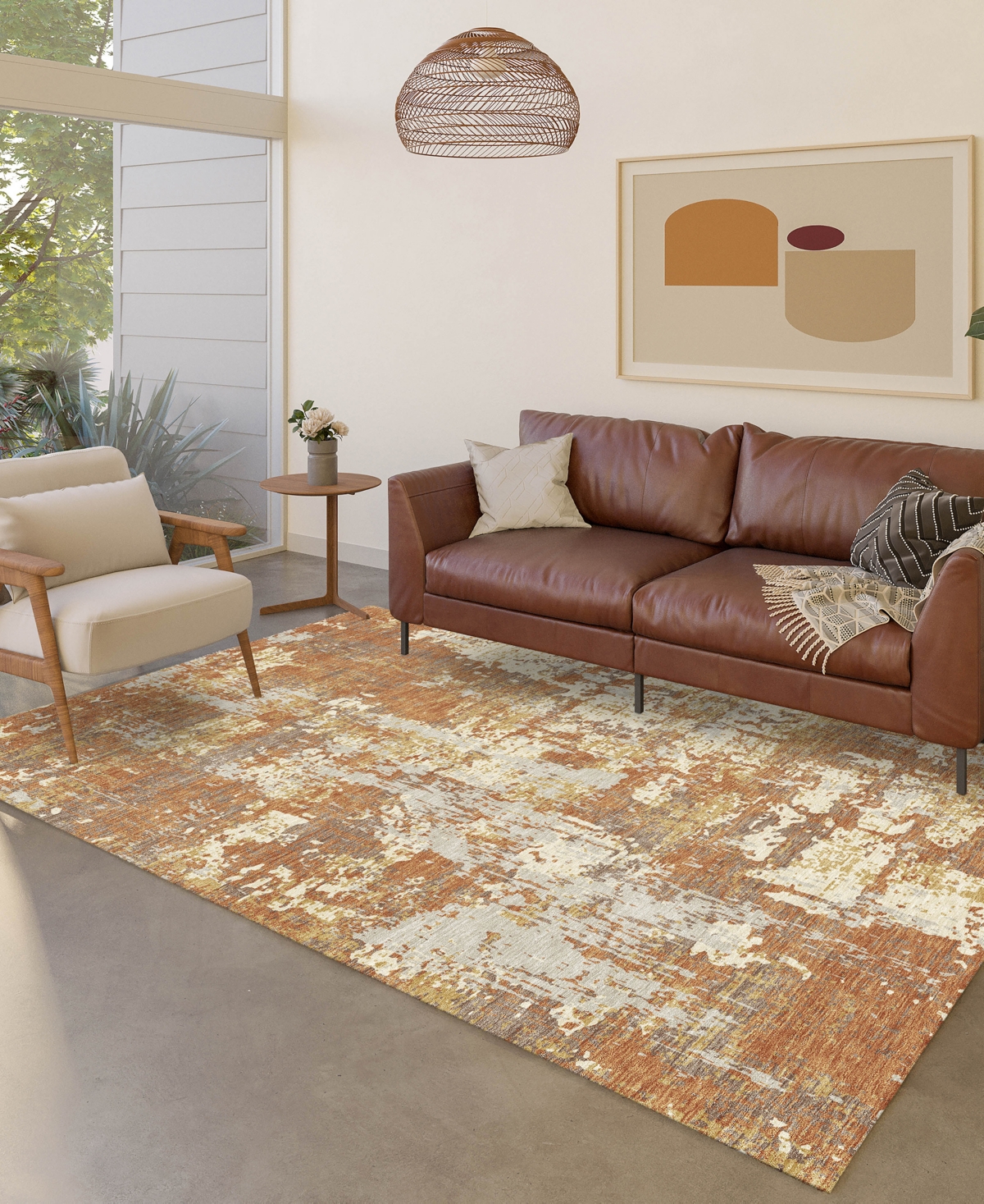 Dalyn Kochi Kc7 2'6"x3'10" Area Rug In Brown