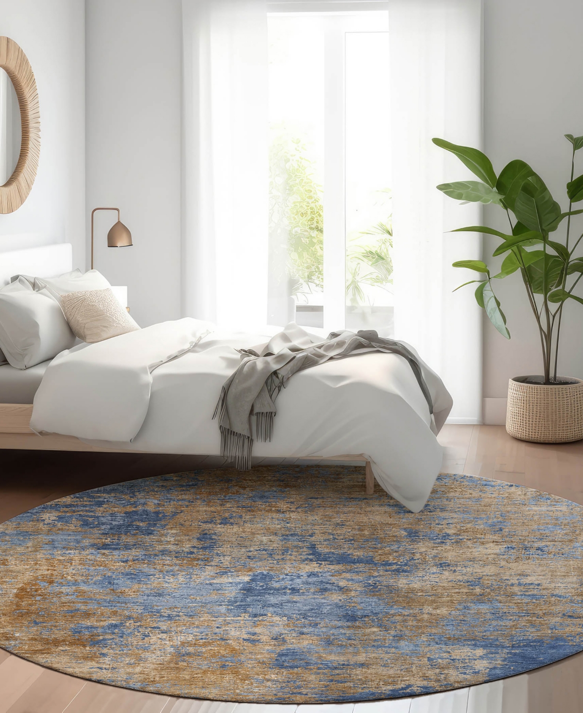 Dalyn Kochi Kc2 8'x8' Round Area Rug In Blue