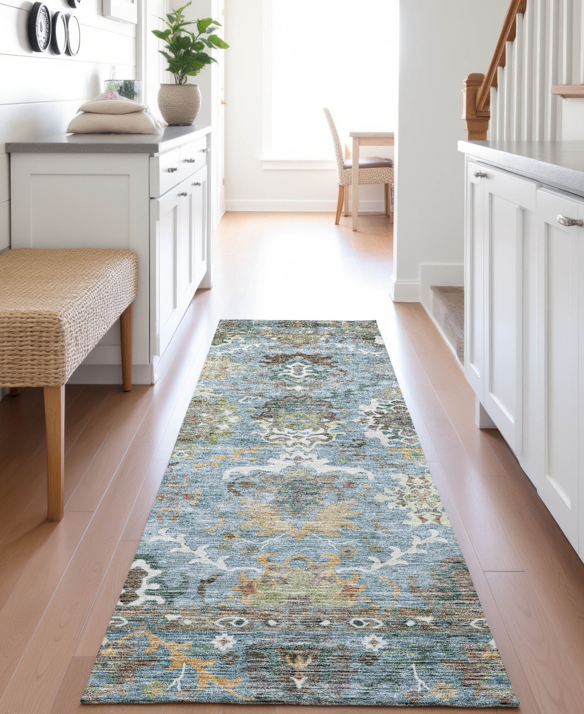 Dalyn Silk Road Sr8 2'3"x7'6" Runner Area Rug In Blue