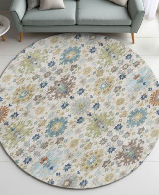 Silk Road Washable SR3 8'x8' Round Area Rug