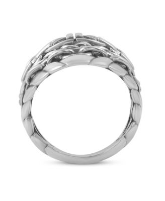 Sterling Silver Stirrup Chain Ring