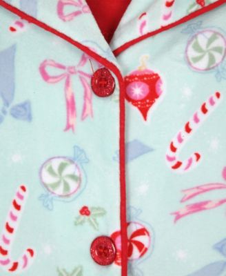 Little and Big Girls 3-Piece Coat, Pants and Scrunchie Pajama Set