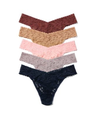 Women's Signature Lace Original Rise 5 Pack Thong Underwear