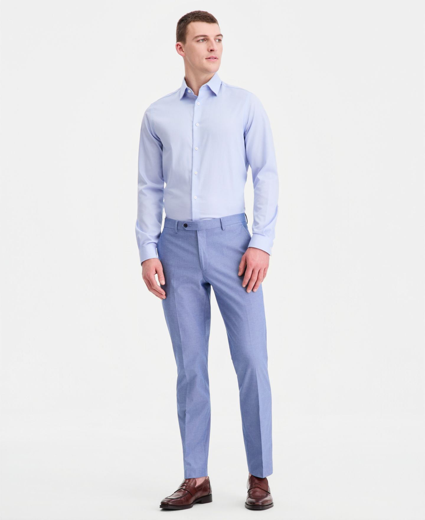 Мужские брюки Tommy Hilfiger Modern-Fit TH Flex Stretch Cotton Suit Separate, цвет: Синий — фото 1