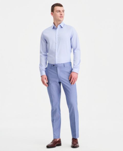 Мужские брюки Tommy Hilfiger Modern-Fit TH Flex Stretch Cotton Suit Separate, цвет: Синий