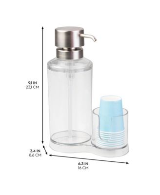 Mouthwash Caddy with Cup Holder - Clear/Brushed