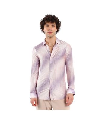 Men's Ombre-Pleated Shirt