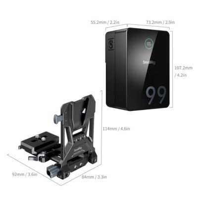VB99 Pro Mini Rechargeable V-Mount Battery with Foldable Battery Plate
