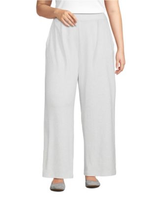 Women's Sport Knit High Rise Pleated Wide Leg Pants