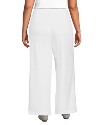 Women's Sport Knit High Rise Pleated Wide Leg Pants