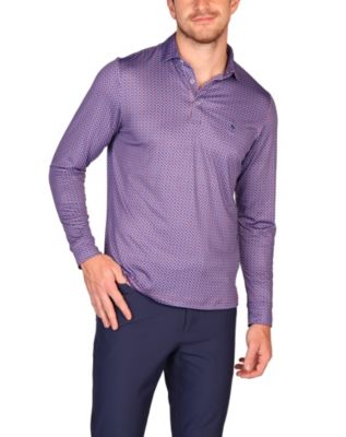 Men's Gameplay Long-Sleeve Performance Polo - Footballs