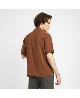 Men's Panel-Pleat Oversized Shirt