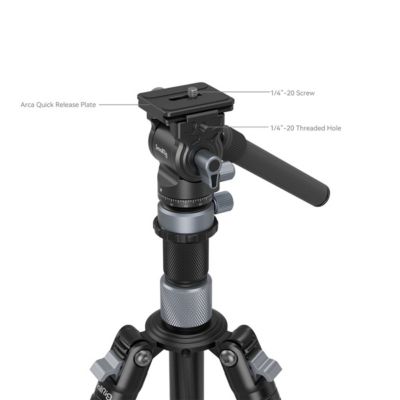 4-Section Carbon Fiber Travel Tripod with CH20 Fluid Video Head
