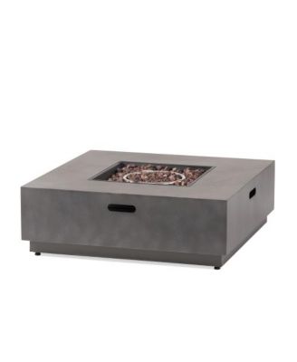 39 Inch Square Iron Propane Fire Pit with 50000 BTU Burner