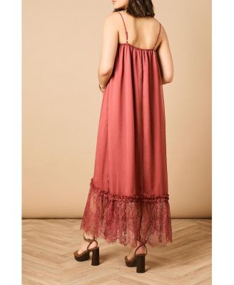 Babydoll Floaty Lace Detail Maxi Dress