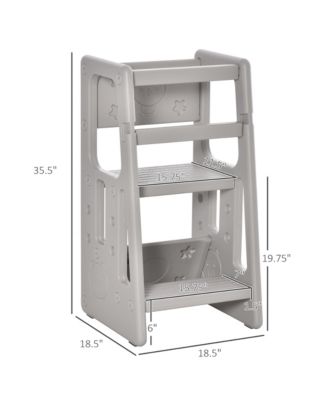 Adjustable Toddler Tower with Anti-Slip Mat - 3 Height Settings