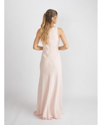 Women's Cowl Front Crepe Bridesmaid Dress