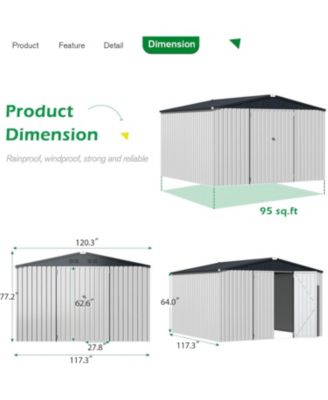 10'x10' Outdoor Storage Shed