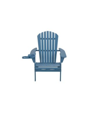 Foldable Adirondack Chair With Cup Holders With Ottoman