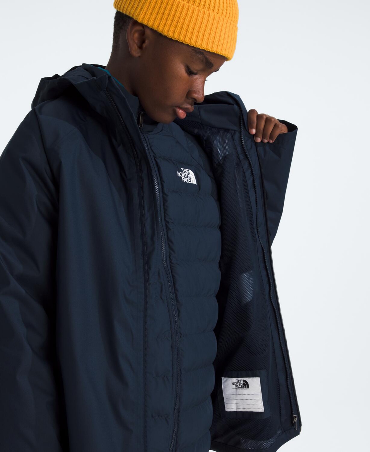 The North Face Big Boys Perrito 4-in-1 Hooded Jacket In Blue