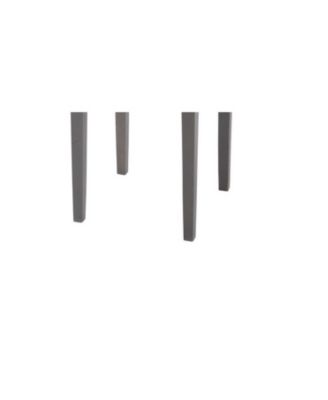 Dark Grey Solid Wood Side Table