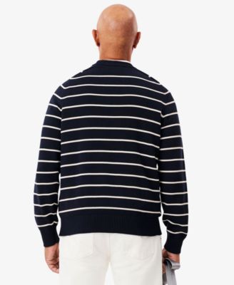 Men's Striped 3D Crewneck Sweater