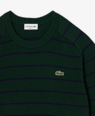 Men's Striped 3D Crewneck Sweater