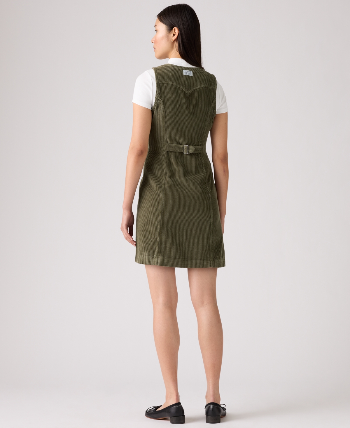 Levi's Women's Vianna Denim Button-front Vest Dress In Green