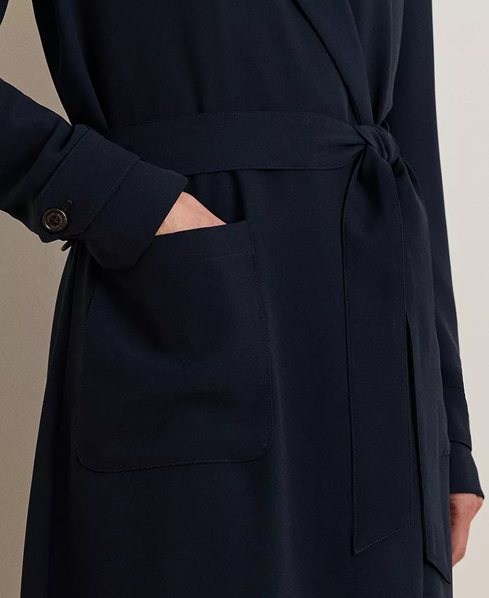 Women's Double-Faced Wrap Coat - thumbnail 4