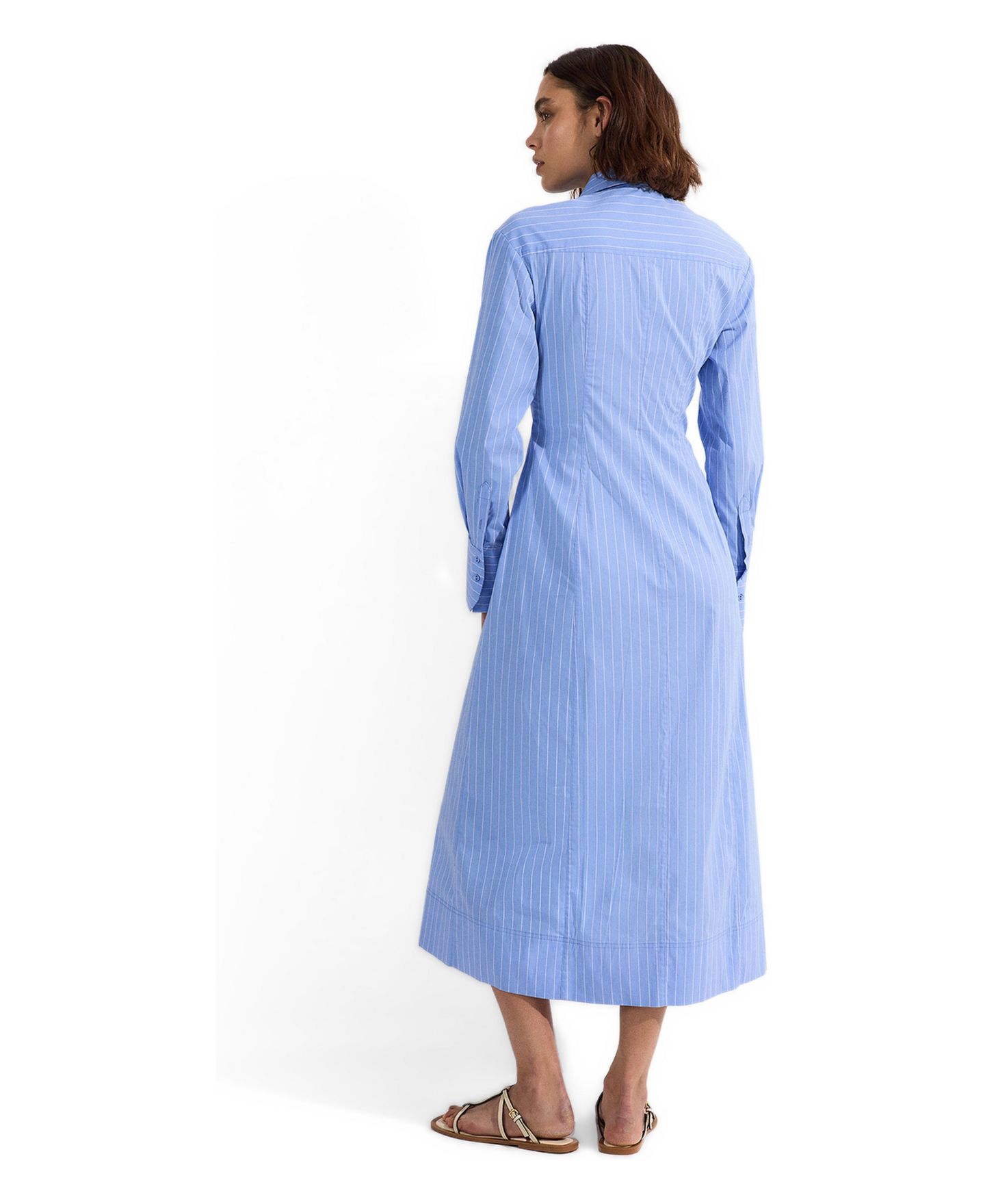 Женское платье Karen Millen Woven Shirt Midi, цвет: Синий — фото 3