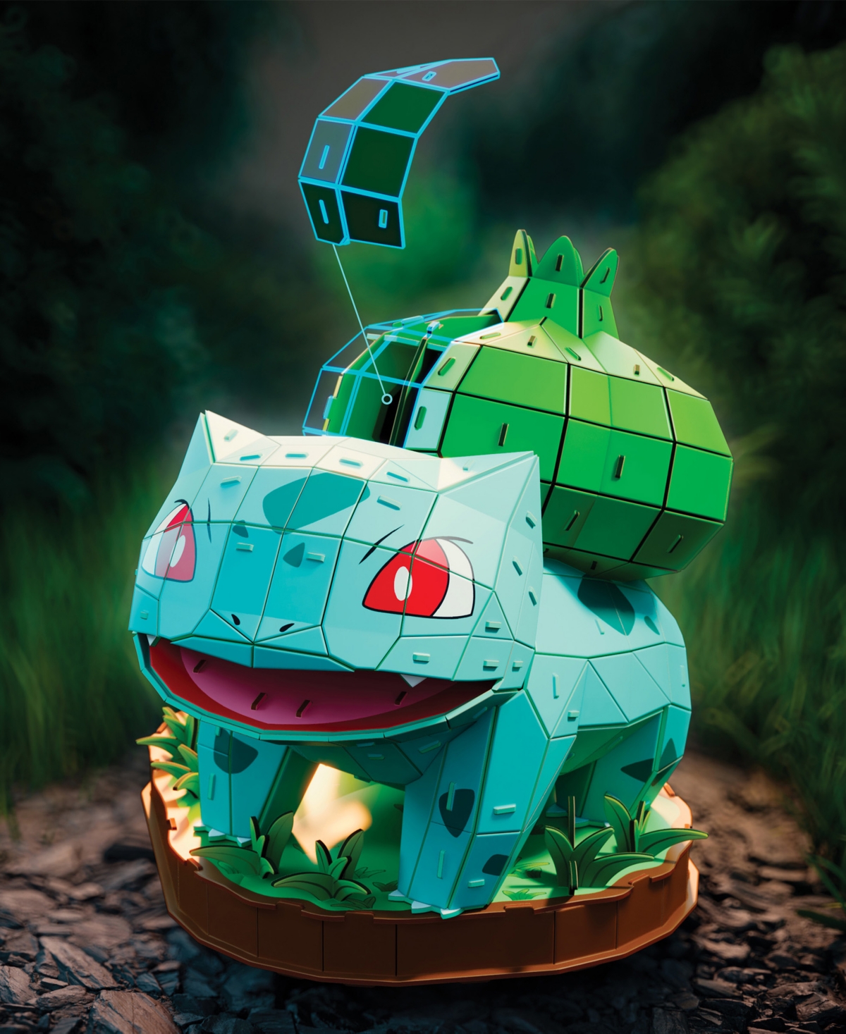 Pokémon Bulbasaur 3d Model Kit Kanto Starter Collection, 195 Pieces In Blue