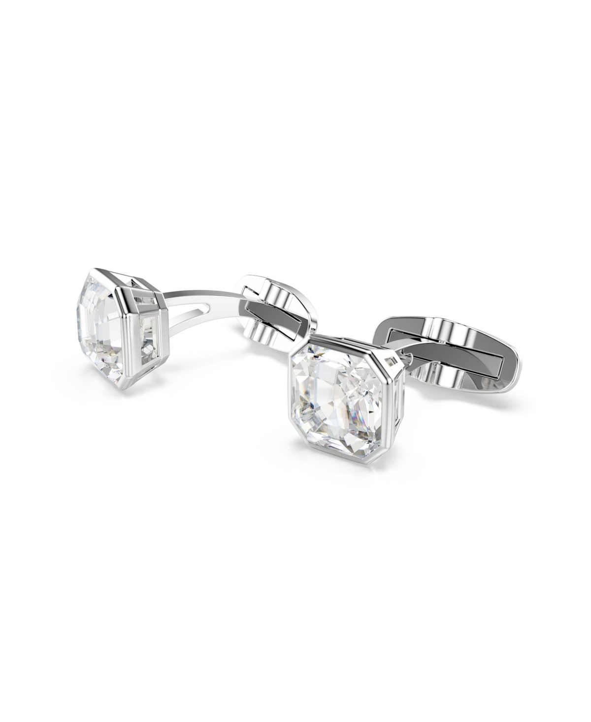 Swarovski Millenia Rhodium Plated Cufflinks In Silver
