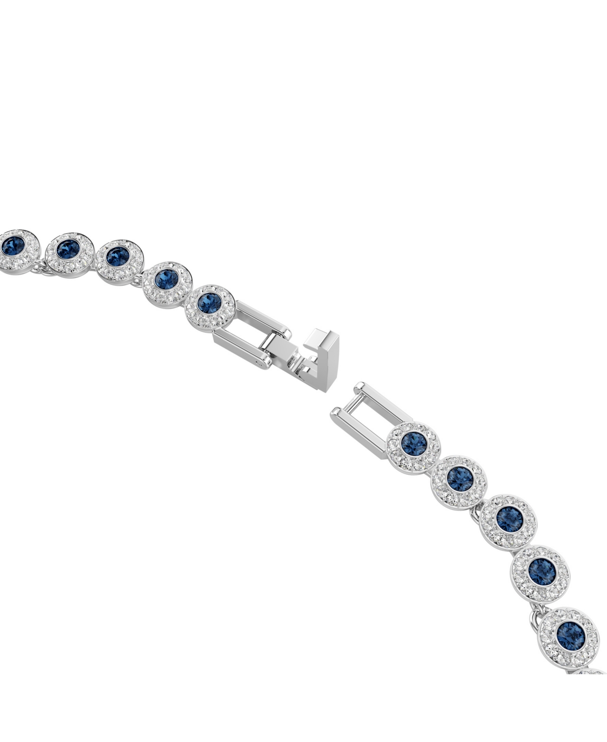 Swarovski Una Angelic Rhodium Plated Crystal Tennis Necklace In Multi