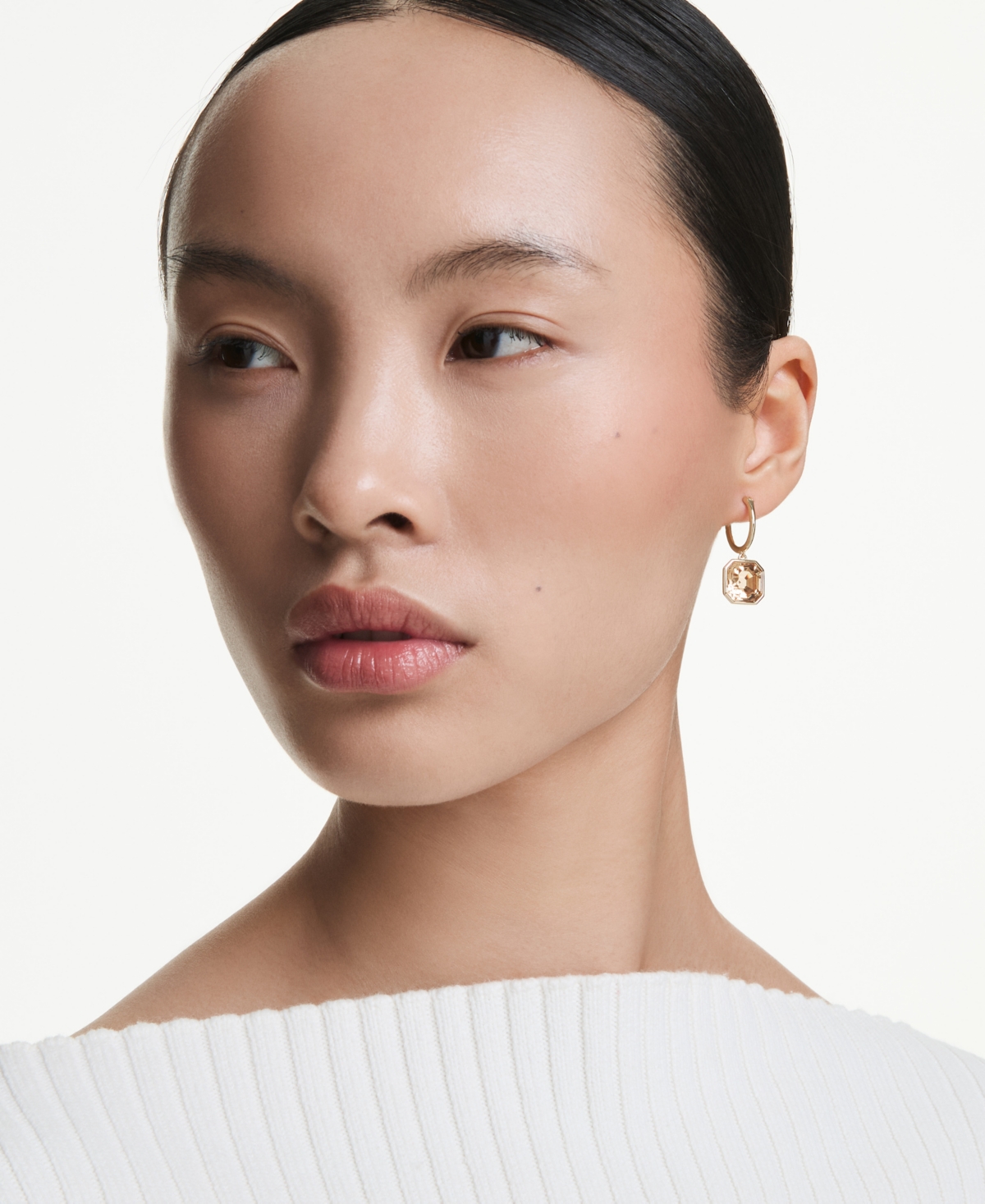 Swarovski Millenia Square Cut Gold-tone Plated Earrings In Gold