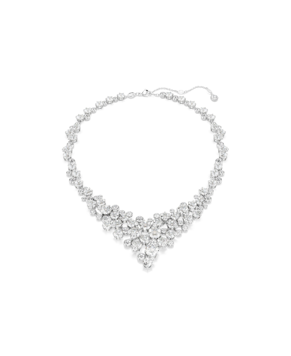 Swarovski Constella Rhodium Plated Necklace In Metallic