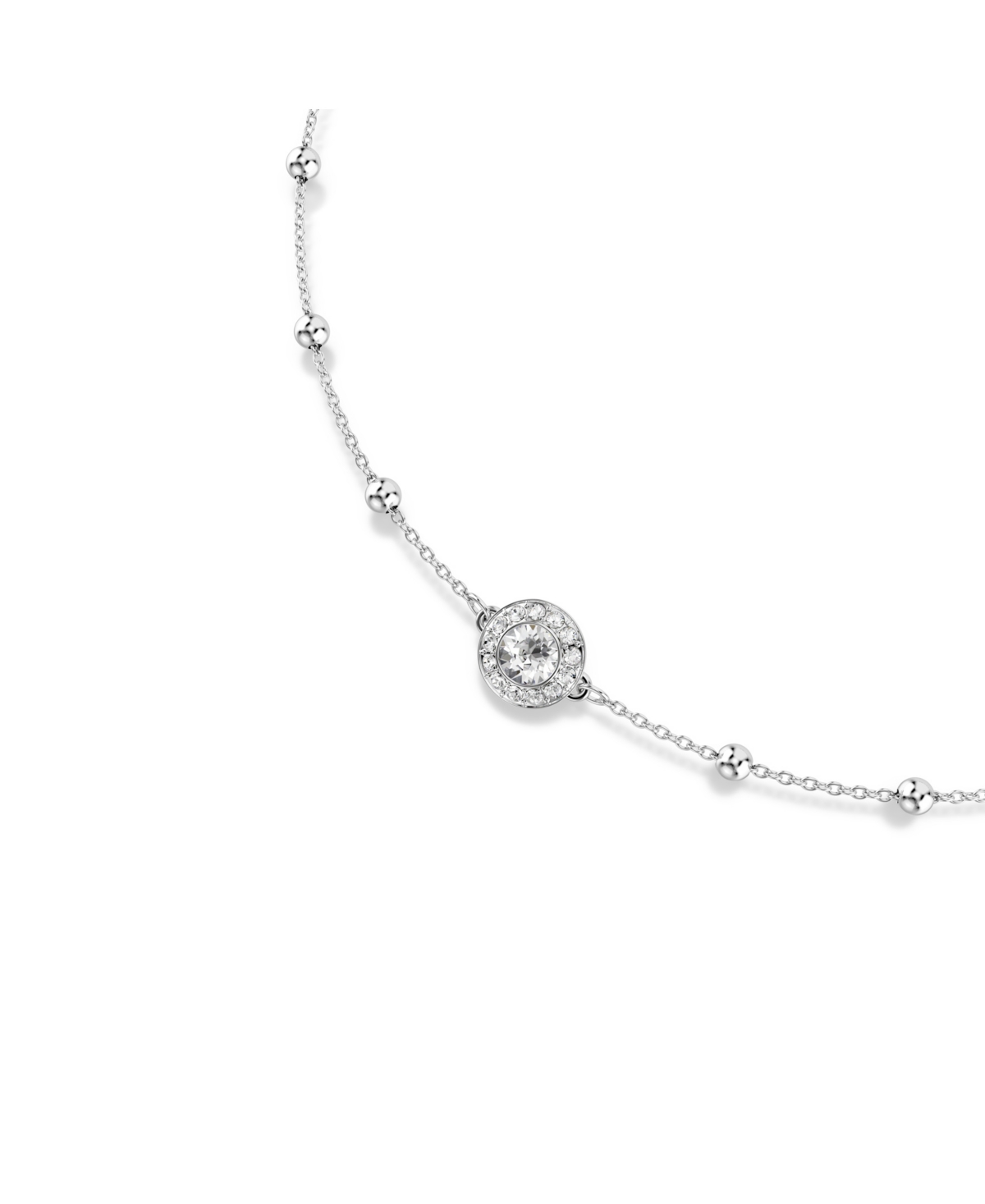 Swarovski Rhodium Plated Crystal Una Angelic Necklace In Silver