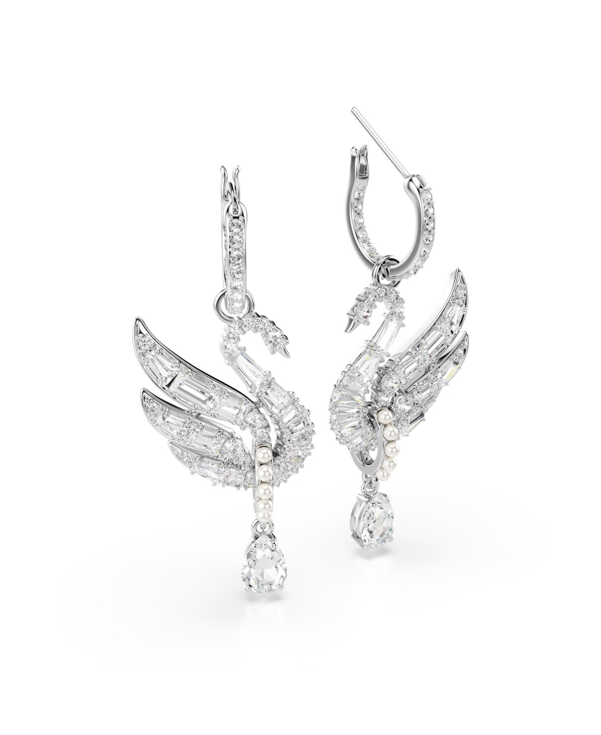 Swarovski Swan Vienna Rhodium Plated Earrings