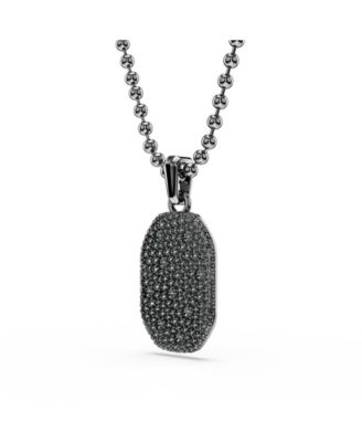Dextera Octagon Ruthenium Plated Pendant Necklace