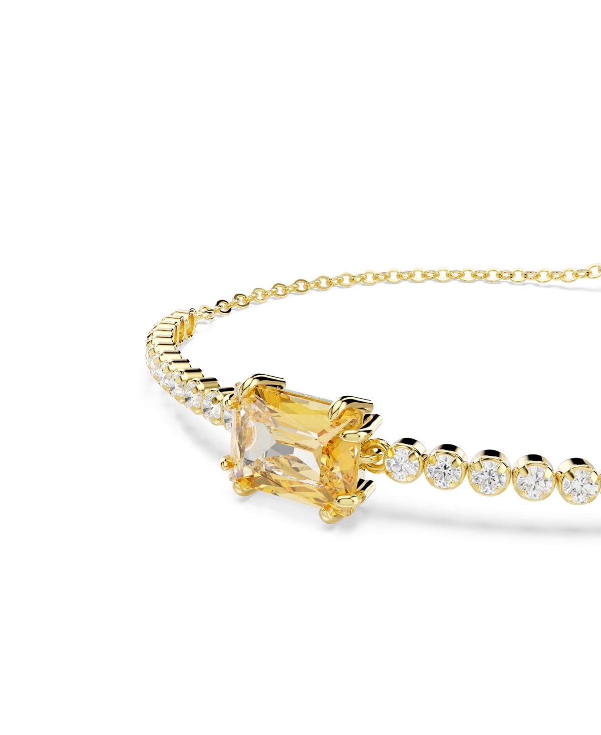 Swarovski Swaroski Matrix Gold-tone Plated Tennis Bracelet In Gold