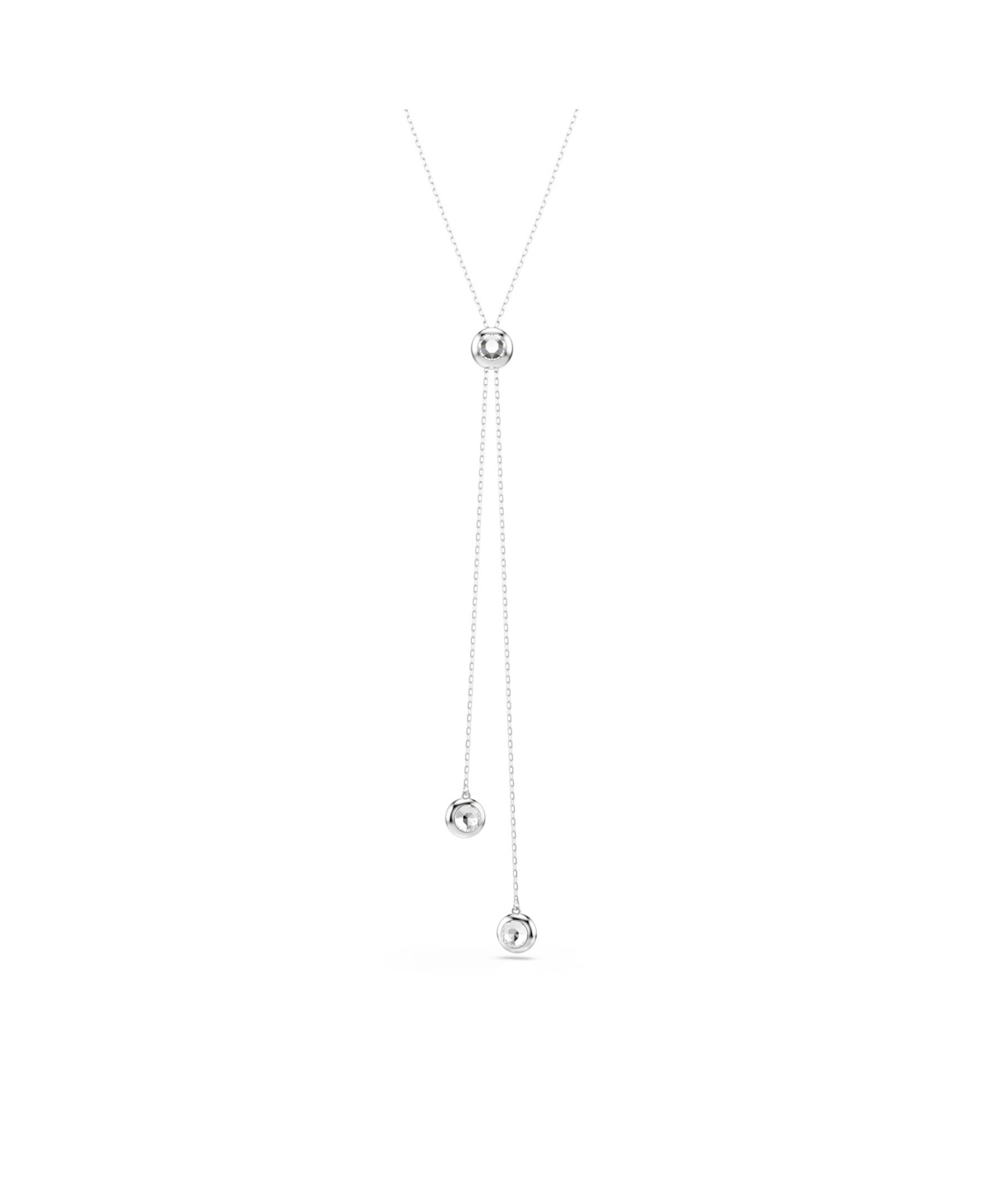 Swarovski Una Angelic Rhodium Plated Y Pendant Necklace In Silver