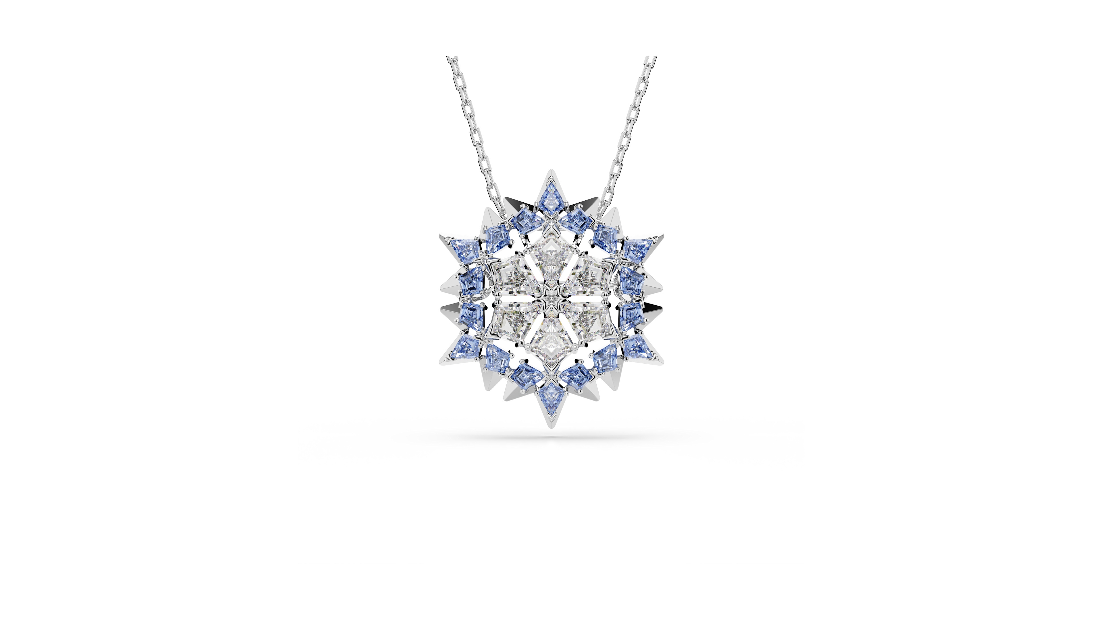 Swarovski Magic Rhodium Plated Brooch and Pendant Necklace