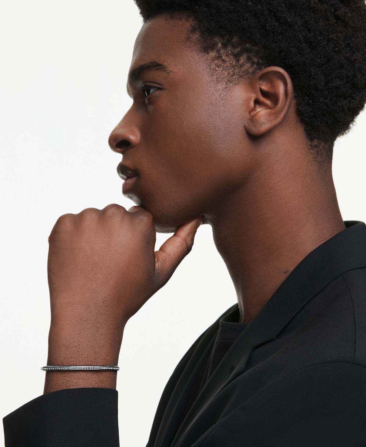 Swaroski Dextera Ruthenium Plated Bangle