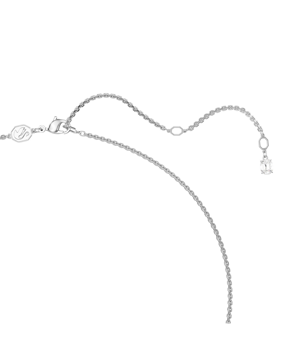 Swarovski Sublima Rhodium Plated Pendant Necklace In White