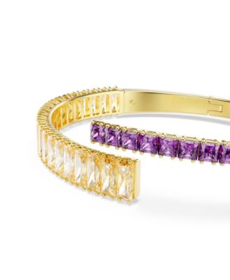 Swaroski Matrix Gold-Tone Plated Bangle